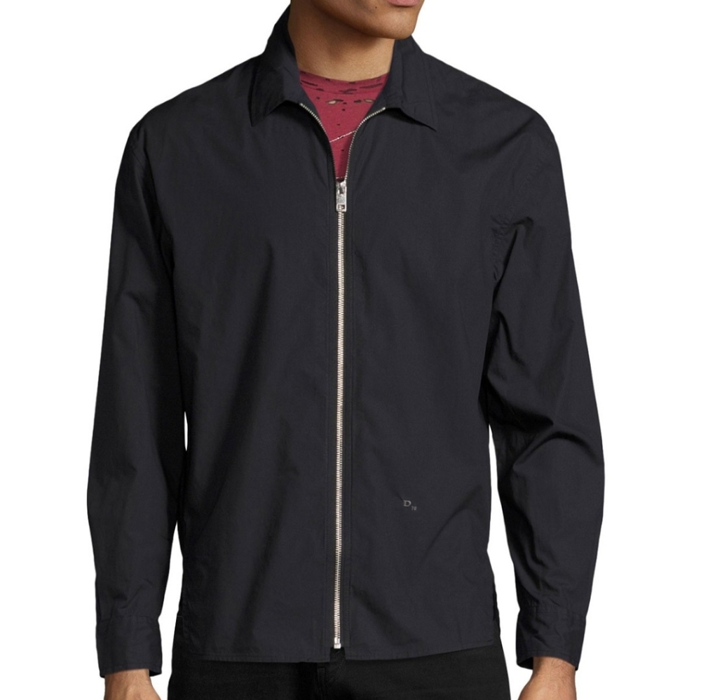 Diesel Black S-Nigel Zip-Front Shirt Jacket.